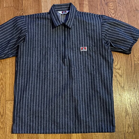 Ben Davis Butcher Stripe Work Shirt Sz. M - Picture 1 of 4